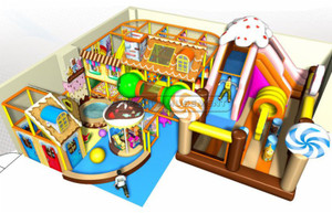 Candy Themed Children Amusement Park Toddler Soft Playground Equipment