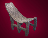 A Fine and Rare Ngombe Semi-Reclining Royal Chair, Kuba Peoples, D. R. Congo.