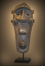 A Fine and Powerful Binji Mask, Binji Peoples,Democratic Republic of the Congo 