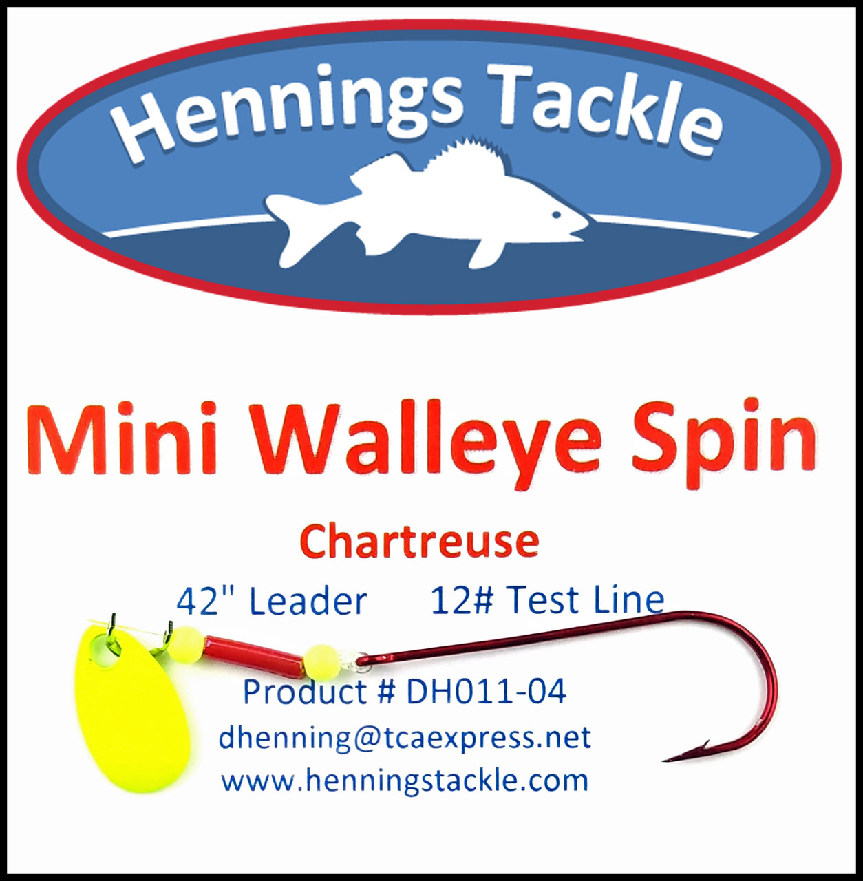 Mini Walleye Spin - Chartreuse - Henning's Tackle