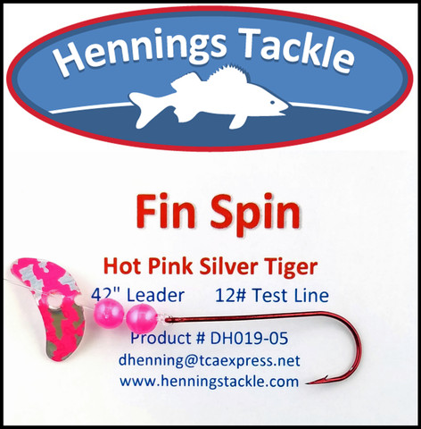 Fin Spins - Hot Pink Silver Tiger