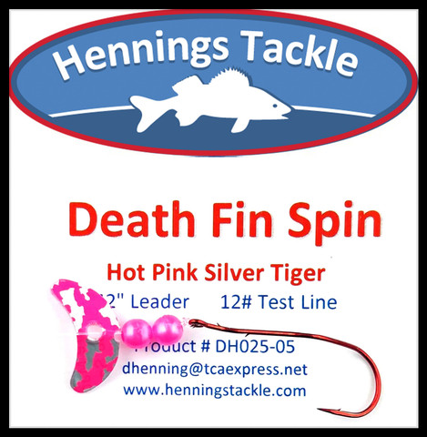 Death Fin Spins - Hot Pink Silver Tiger