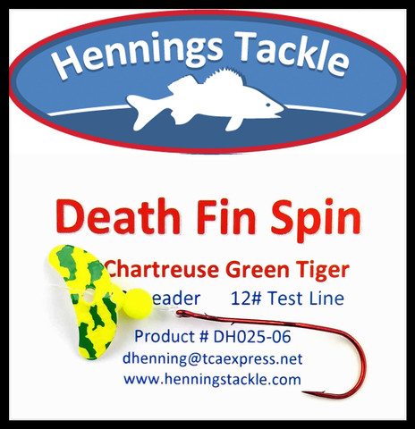 Death Fin Spins - Chartreuse/Green Tiger