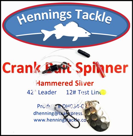 Crank Bait Spinner - Hammered Silver