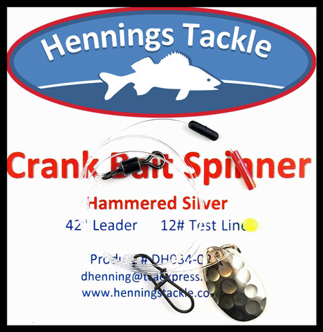 Crank Bait Spinner - Hammered Silver