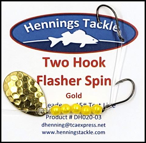 Two Hook Flasher Spin - Gold
