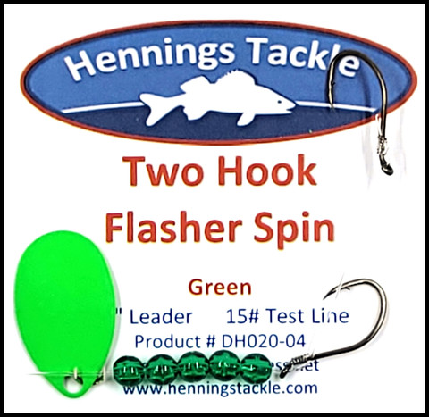 Two Hook Flasher Spin - Green