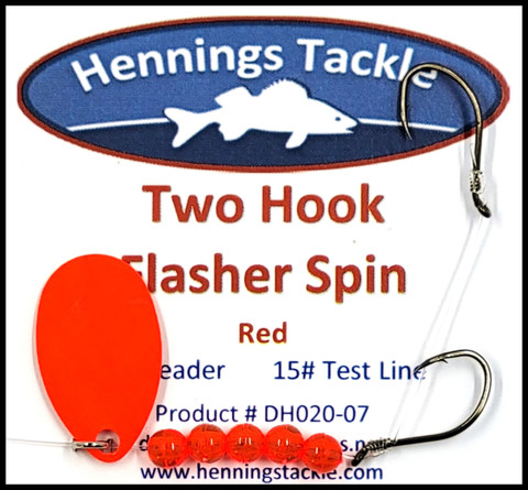 Two Hook Flasher Spin - Red
