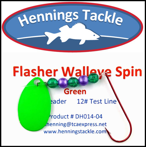 Flasher Walleye Spins - Green