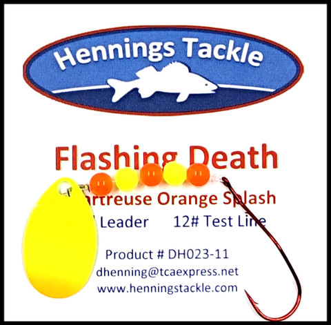 Flashing Death - Chartreuse/Orange Splash