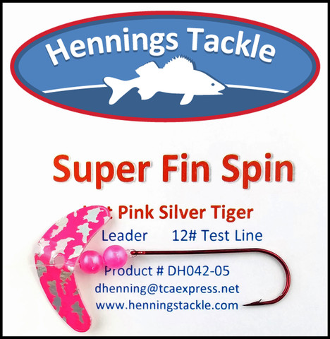 Super Fin Spins - Hot Pink Silver Tiger