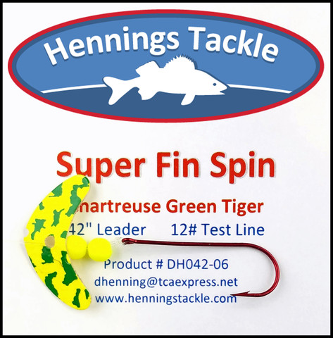 Super Fin Spins - Chartreuse/Green Tiger