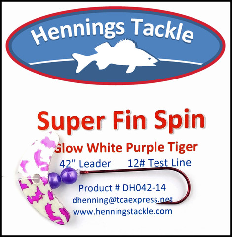 Super Fin Spins - Glow White Purple Tiger