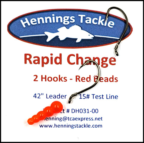 Rapid Change - 2 Hooks - Red Stack Beads