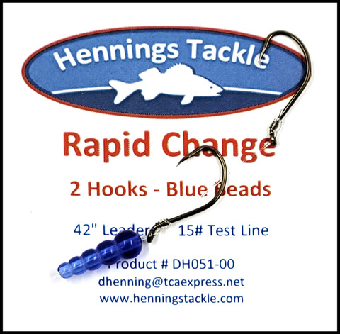 Rapid Change - 2 Hooks - Blue Stack Beads