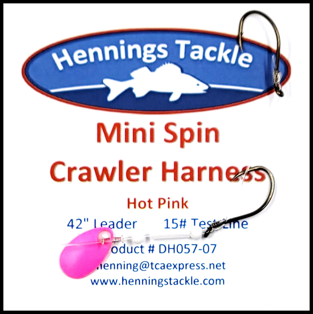 Mini Spin Crawler Harness - Hot Pink - Henning's Tackle