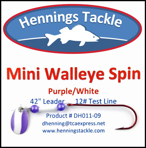 Mini Walleye Spin - Purple/White