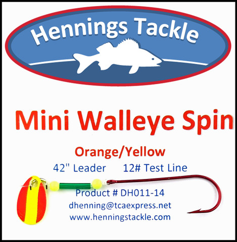 Mini Walleye Spin - Orange/Yellow