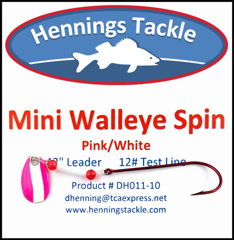 Mini Walleye Spin - Pink/White