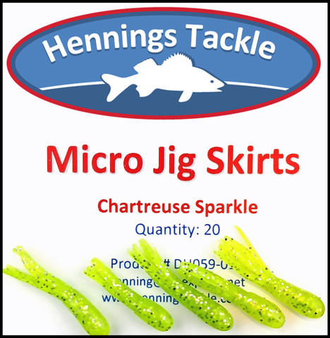 Micro Jig Skirts - Chartreuse Sparkle