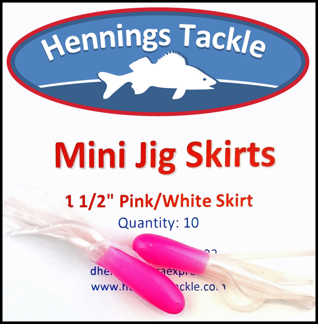 Mini Jig Skirts - Pink/White - Henning's Tackle