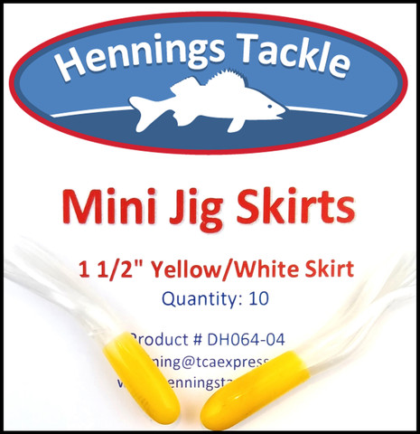 Mini Jig Skirts - Yellow/White