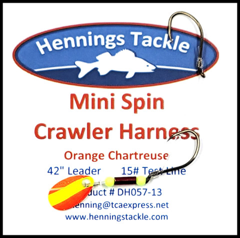 Mini Spin Crawler Harness - Orange/Chartreuse