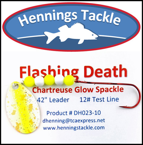 Flashing Death - Chartreuse Glow Spackle