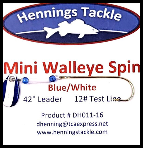 Mini Walleye Spin - Blue/White