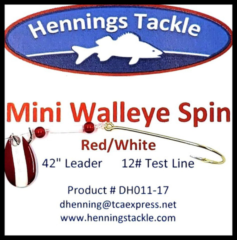 Mini Walleye Spin - Red/White