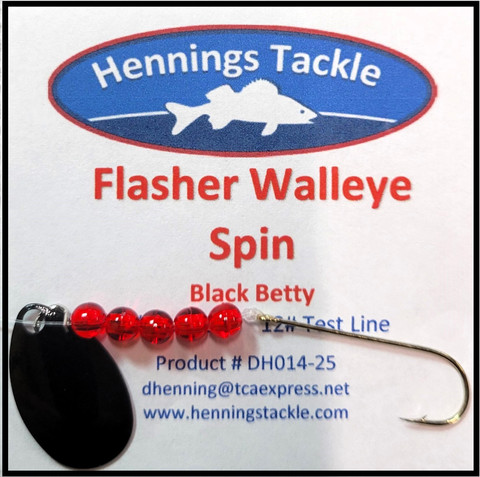 Flasher Walleye Spin - Black Betty