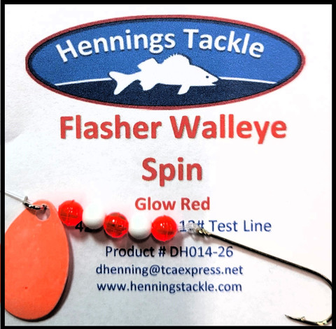 Flasher Walleye Spin - Glow Red