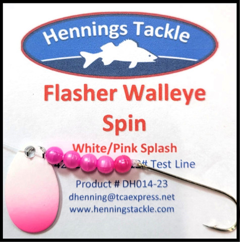 Flasher Walleye Spin - White Pink Splash