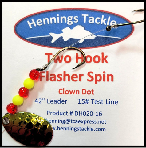 Two Hook Flasher Spin - Clown Dot