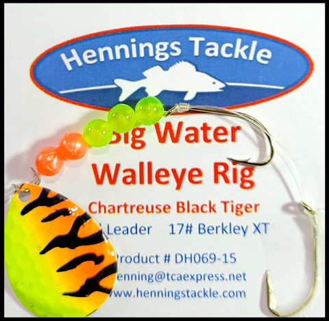 Big Water Walleye Rig - Chartreuse Black Tiger