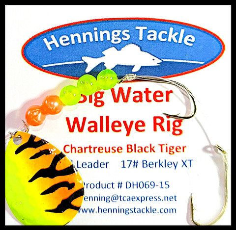 Big Water Walleye Rig - Chartreuse Black Tiger