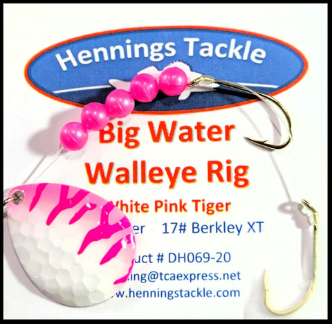 Big Water Walleye Rig - White Pink Tiger