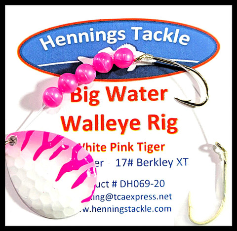 Big Water Walleye Rig - White Pink Tiger