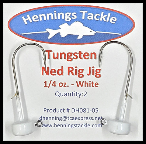 Tungsten Ned Rig Jig - 1/4 oz. - White