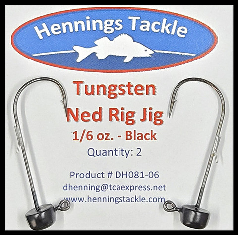 Tungsten Ned Rig Jig - 1/6 oz. - Black