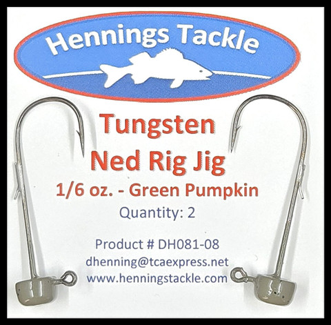 Tungsten Ned Rig Jig - 1/6 oz. - Green Pumpkin