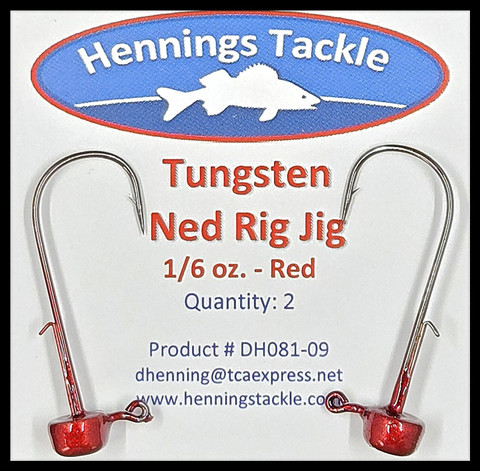 Tungsten Ned Rig Jig - 1/6 oz. - Red