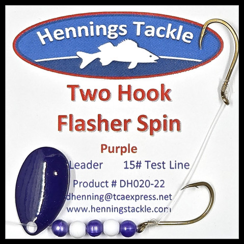 Two Hook Flasher Spin - Purple