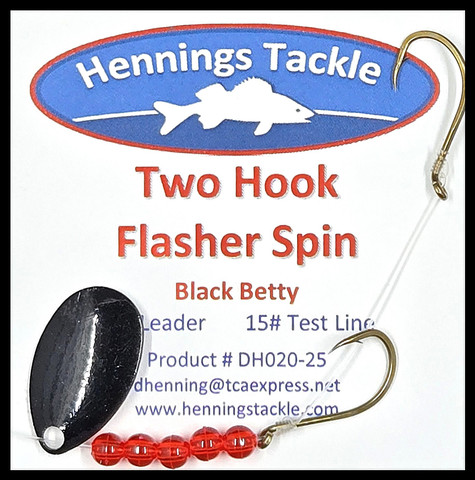 Two Hook Flasher Spin - Black Betty
