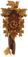 Rombach and Haas 1 Day Black Forest Bird and Leaf Cuckoo Clock 1203
