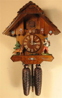 Rombach and Haas 8 Day Black Forest Happy Wanderer Chalet Cuckoo Clock 8205
