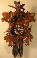 Rombach and Haas 8 Day Black Forest Bird and Leaf Cuckoo Clock 8233