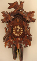Rombach and Haas 8 Day Black Forest Bird and Leaf Cuckoo Clock 8240