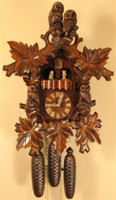 Rombach and Haas 8 Day Black Forest Owl Musical Cuckoo Clock 8360