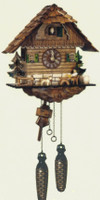 Schneider Quartz German Black Forest Chalet Cuckoo Clock Q 1104/9